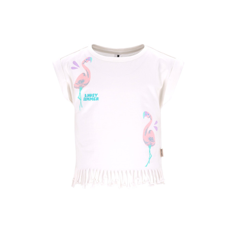 B.Nosy B.Nosy girls T-shirt fringe Tikki Cotton