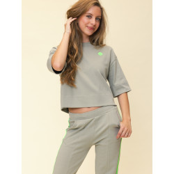 LOOXS 10sixteen interlock 3/4 sleeve T-shi Laurel