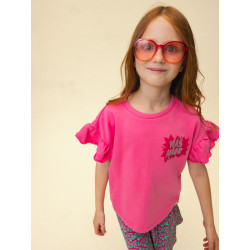 LOOXS Little Sweater with Ruffles SS Bubblegum