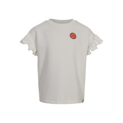 LOOXS Little Sweater with Ruffles SS Soft White