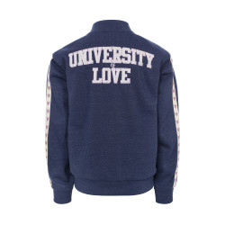 LOOXS Little lurex sweat jacket Dark Blue