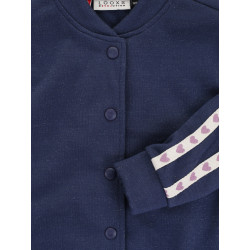 LOOXS Little lurex sweat jacket Dark Blue