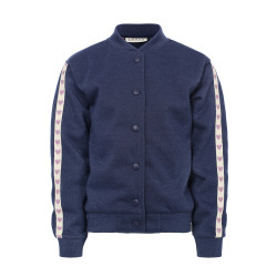 LOOXS Little lurex sweat jacket Dark Blue