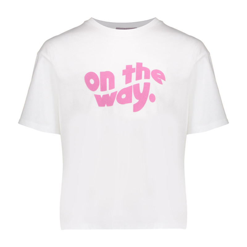 Geisha T-shirt on the way off-white/lavender