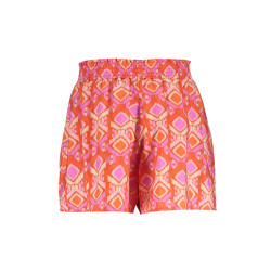 Geisha Short wide all over print mandarine red/ecru/blush
