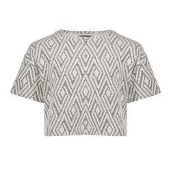 Geisha Top jacquard black/white black/off-white