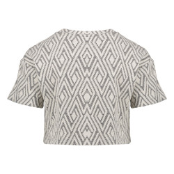 Geisha Top jacquard black/white black/off-white