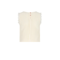NoBell' Kia Crochet Knit Singlet Pearled Ivory
