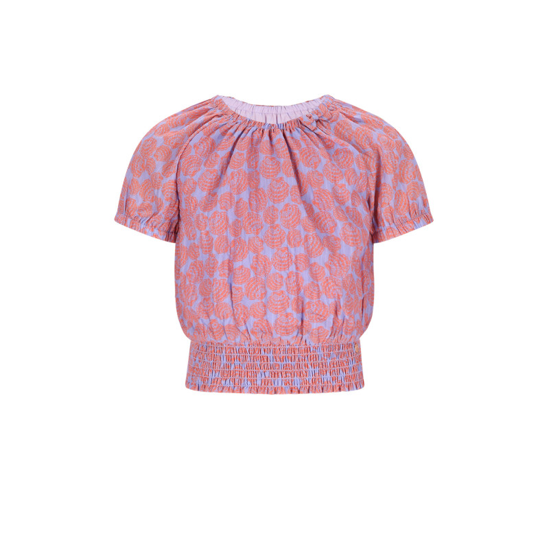 NoNo Tomas Shells AOP Blouse Galaxy Lilac