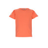 NoNo Kaby Tshirt S/SL Daisyflower puffprint at sleeve Orange Coral