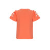 NoNo Kaby Tshirt S/SL Daisyflower puffprint at sleeve Orange Coral
