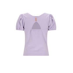 NoNo Kiamo Dotted Jersey top with open back Galaxy Lilac