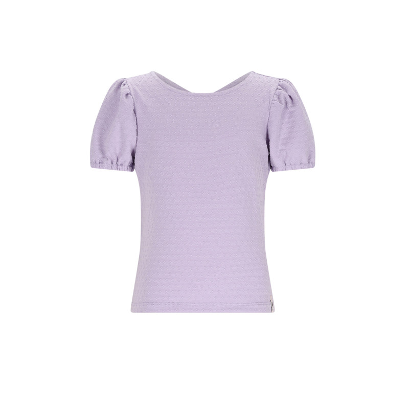 NoNo Kiamo Dotted Jersey top with open back Galaxy Lilac
