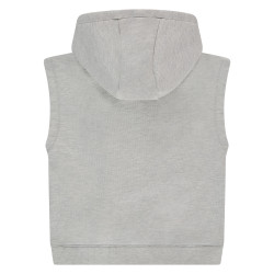 Stains and Stories boys hooded sleeveless sweatshirt Light Grey Melee