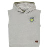 Stains and Stories boys hooded sleeveless sweatshirt Light Grey Melee