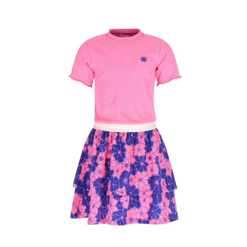 B.Nosy B.Nosy girls dress Dori Fluor Pink