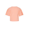 Like Flo Estelle Flo girls tee with ruffle sleeves Soft peach