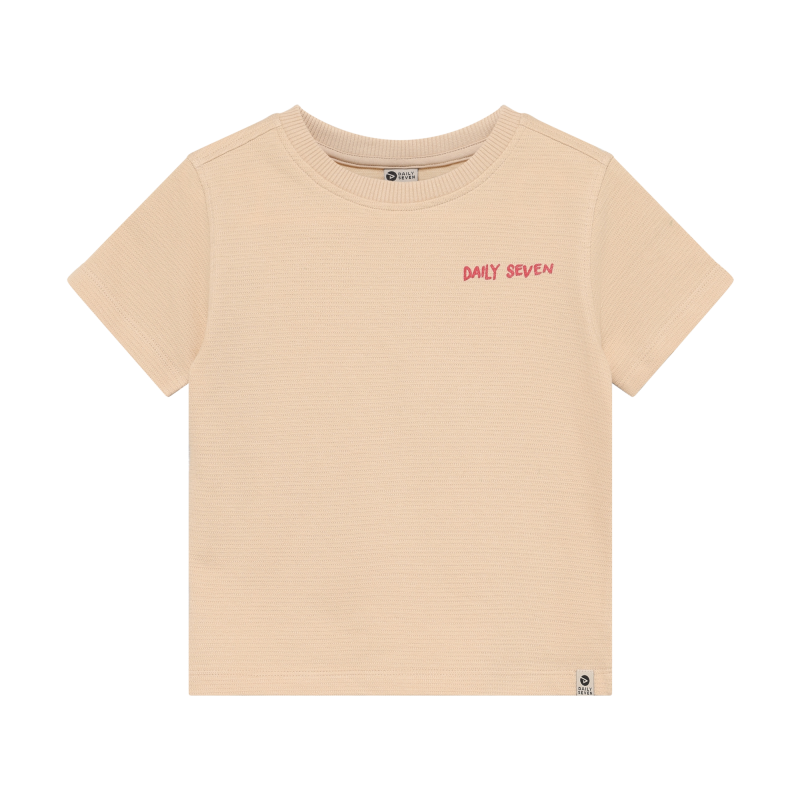 Daily Seven T-shirt Backprint Latte Sand
