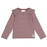 Jubel Longsleeve rib met streep - Daily Princess Bordeaux