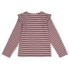 Jubel Longsleeve rib met streep - Daily Princess Bordeaux