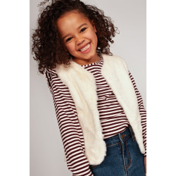 Jubel Longsleeve rib met streep - Daily Princess Bordeaux
