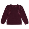 Jubel Longsleeve pailetten - Daily Princess Bordeaux