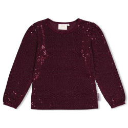 Jubel Longsleeve pailetten - Daily Princess Bordeaux