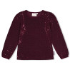 Jubel Longsleeve pailetten - Daily Princess Bordeaux