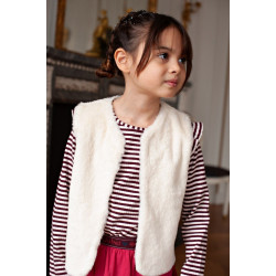 Jubel Fake fur gilet - Daily Princess Offwhite