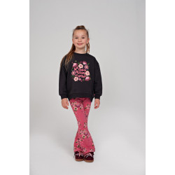 Jubel Flared broek AOP - Moon Flowers Roze