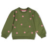Jubel Sweater met borduursels - Moon Flowers Olijf