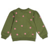 Jubel Sweater met borduursels - Moon Flowers Olijf