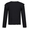Jubel Longsleeve rib - Moon Flowers Antraciet