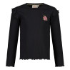 Jubel Longsleeve rib - Moon Flowers Antraciet