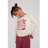 Jubel Longsleeve rib - Moon Flowers Offwhite