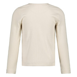 Jubel Longsleeve rib - Moon Flowers Offwhite