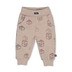 Feetje Broek AOP - Built for Fun Taupe melange
