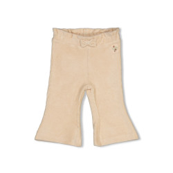 Feetje Flare broek velours rib - Lucky Bloombird Offwhite