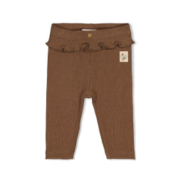 Feetje Legging pointelle rib - Lucky Bloombird Bruin