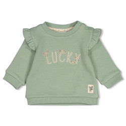 Feetje Sweater relaxed fit - Lucky Bloombird Jade Groen
