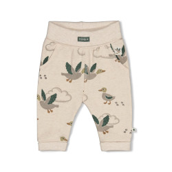Feetje Broek AOP - Wiggle and Waddle Offwhite melange