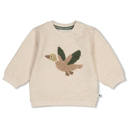 Feetje Sweater - Wiggle and Waddle Offwhite melange