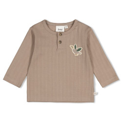 Feetje Longsleeve rib - Wiggle and Waddle Grijs