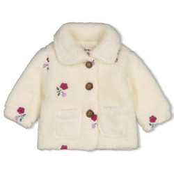 Feetje Teddy jasje met borduursels - Afternoon Tea Creme
