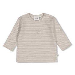 Feetje Longsleeve streep - The Cuddle Company Bruin melange