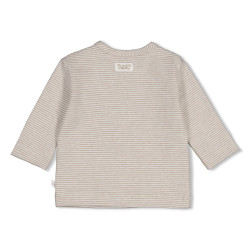 Feetje Longsleeve streep - The Cuddle Company Bruin melange