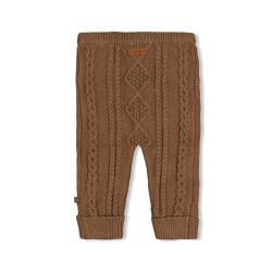 Feetje Broek gebreid cable-knit - The Knits Bruin