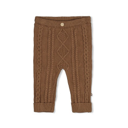 Feetje Broek gebreid cable-knit - The Knits Bruin