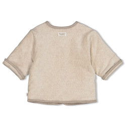 Feetje Omkeerbaar jasje velours rib - The Cuddle Company Taupe melange