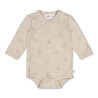 Feetje Wikkelromper AOP - The Cuddle Company Taupe melange